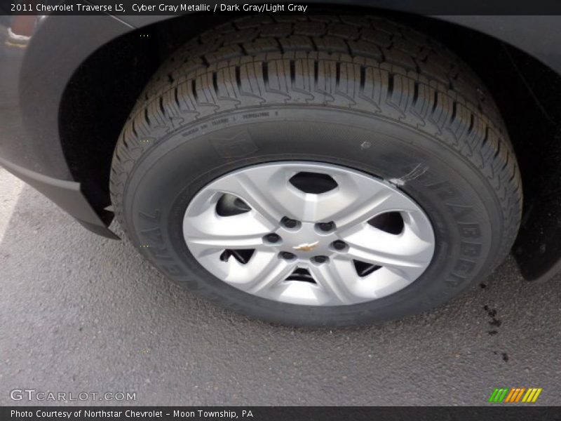Cyber Gray Metallic / Dark Gray/Light Gray 2011 Chevrolet Traverse LS