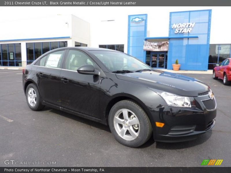 Black Granite Metallic / Cocoa/Light Neutral Leather 2011 Chevrolet Cruze LT