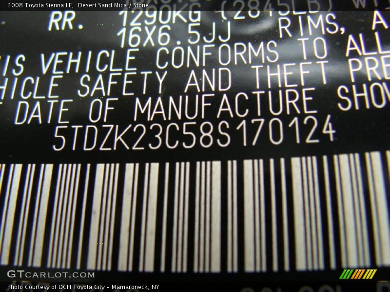 Desert Sand Mica / Stone 2008 Toyota Sienna LE