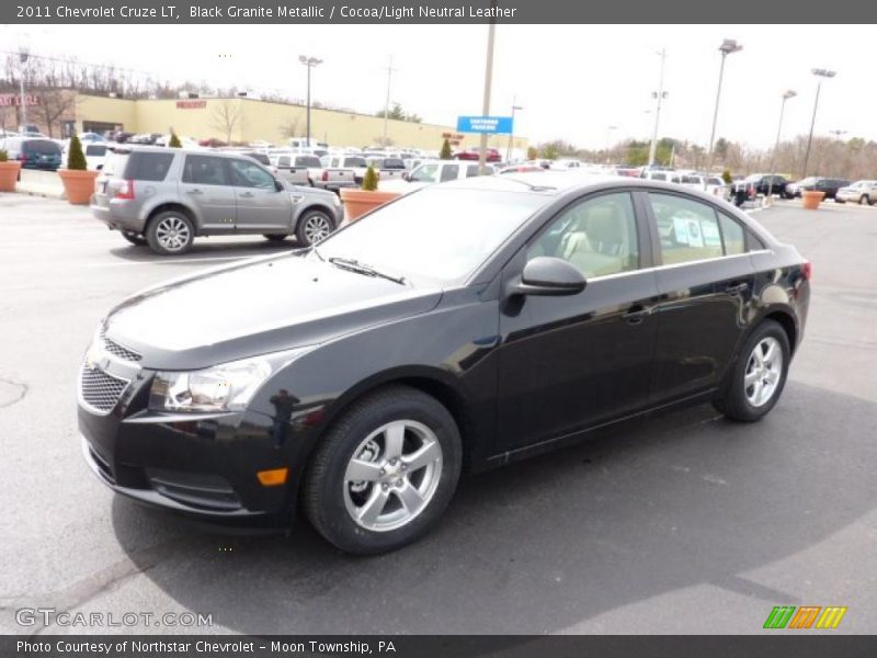 Black Granite Metallic / Cocoa/Light Neutral Leather 2011 Chevrolet Cruze LT