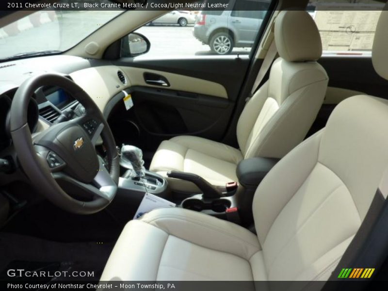 Black Granite Metallic / Cocoa/Light Neutral Leather 2011 Chevrolet Cruze LT