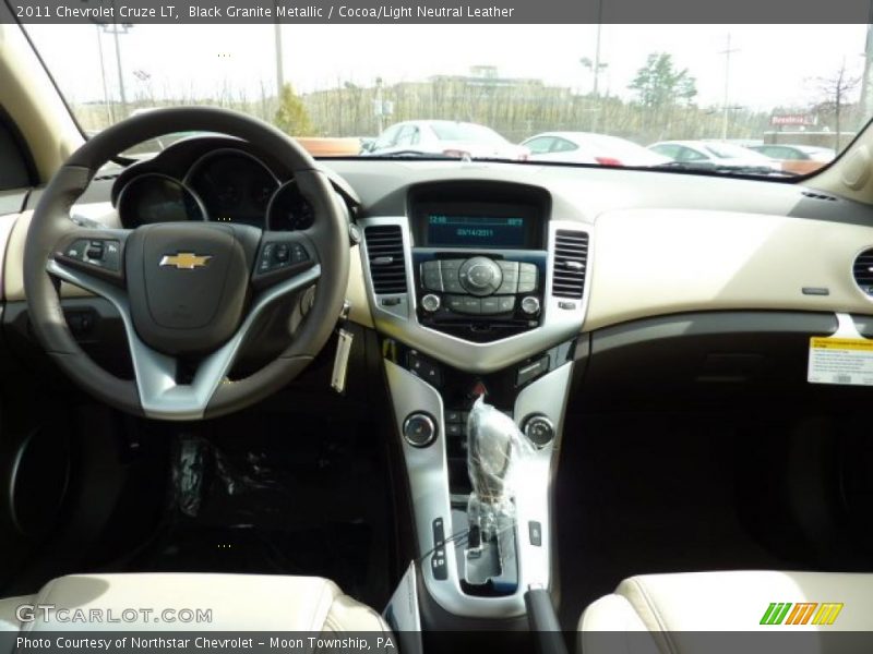 Black Granite Metallic / Cocoa/Light Neutral Leather 2011 Chevrolet Cruze LT