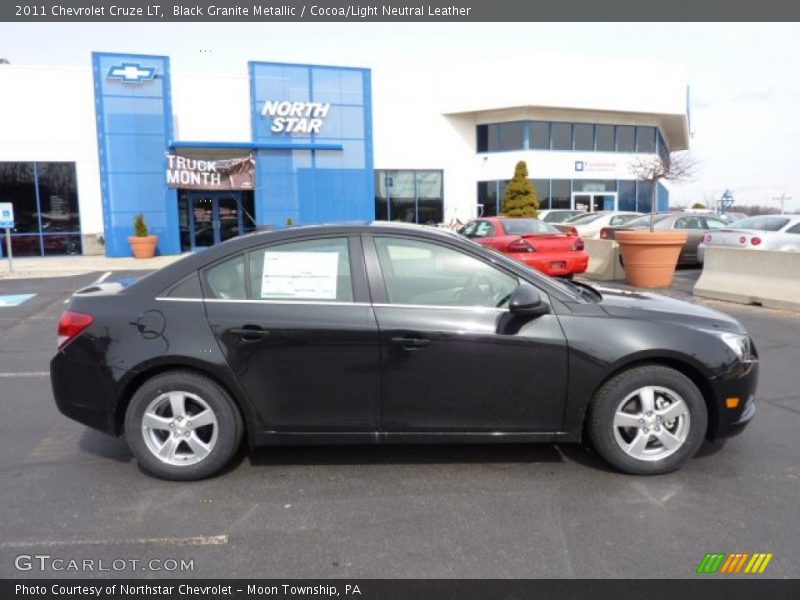 Black Granite Metallic / Cocoa/Light Neutral Leather 2011 Chevrolet Cruze LT