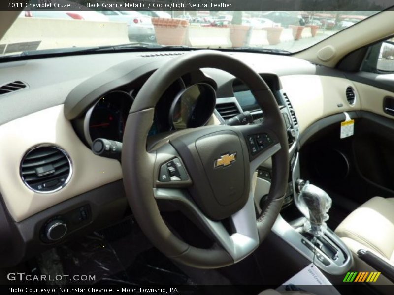 Black Granite Metallic / Cocoa/Light Neutral Leather 2011 Chevrolet Cruze LT