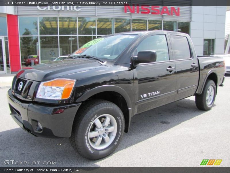 Galaxy Black / Pro 4X Charcoal 2011 Nissan Titan Pro-4X Crew Cab 4x4
