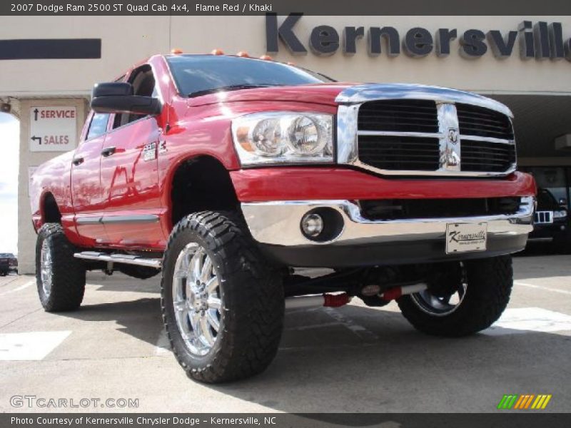 Flame Red / Khaki 2007 Dodge Ram 2500 ST Quad Cab 4x4