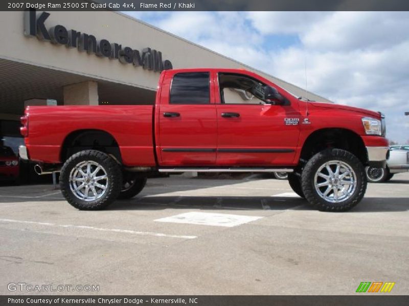 Flame Red / Khaki 2007 Dodge Ram 2500 ST Quad Cab 4x4