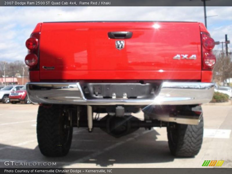 Flame Red / Khaki 2007 Dodge Ram 2500 ST Quad Cab 4x4