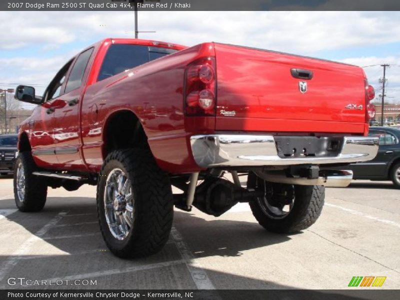 Flame Red / Khaki 2007 Dodge Ram 2500 ST Quad Cab 4x4