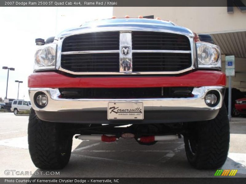 Flame Red / Khaki 2007 Dodge Ram 2500 ST Quad Cab 4x4