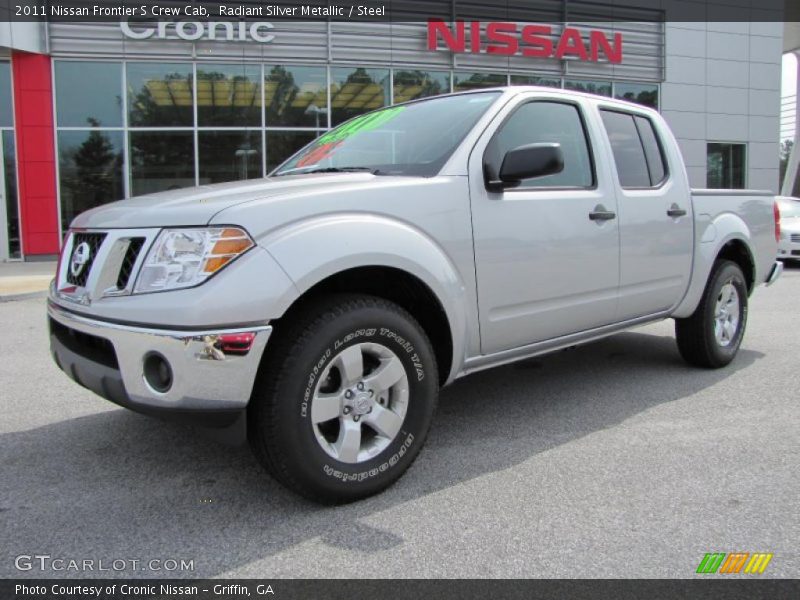 Radiant Silver Metallic / Steel 2011 Nissan Frontier S Crew Cab