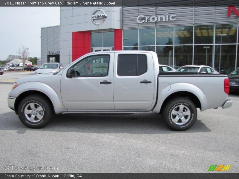 Radiant Silver Metallic / Steel 2011 Nissan Frontier S Crew Cab