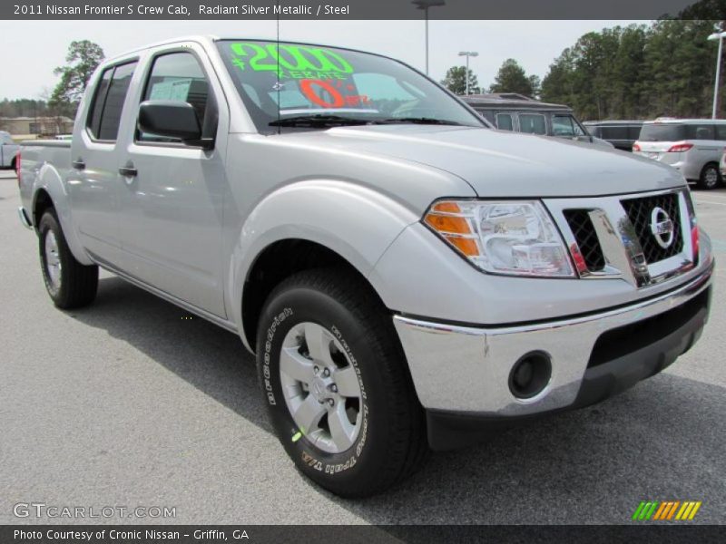 Radiant Silver Metallic / Steel 2011 Nissan Frontier S Crew Cab