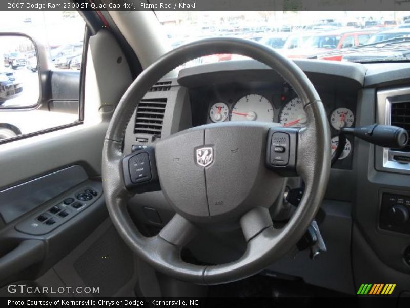 Flame Red / Khaki 2007 Dodge Ram 2500 ST Quad Cab 4x4