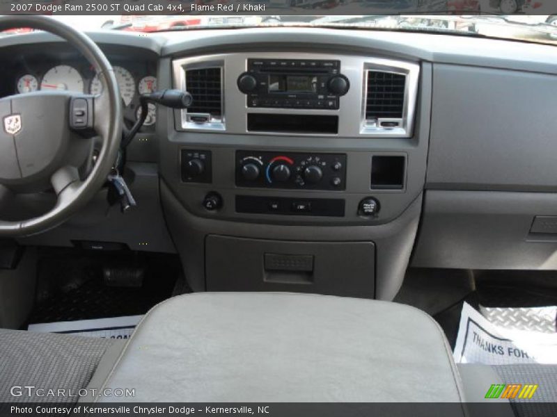 Flame Red / Khaki 2007 Dodge Ram 2500 ST Quad Cab 4x4