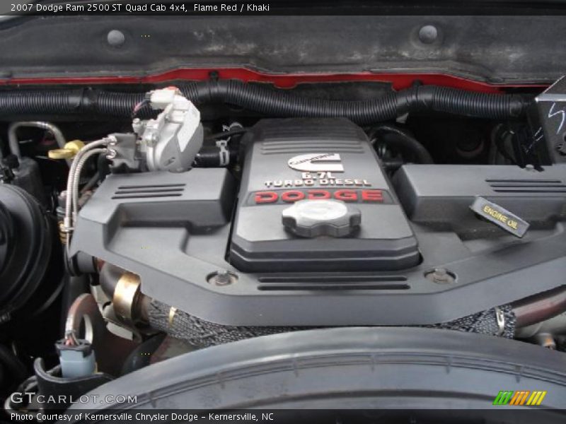 Flame Red / Khaki 2007 Dodge Ram 2500 ST Quad Cab 4x4