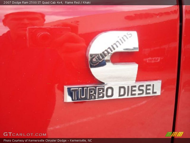 Flame Red / Khaki 2007 Dodge Ram 2500 ST Quad Cab 4x4