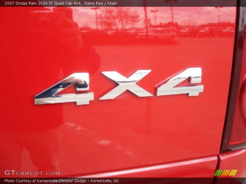 Flame Red / Khaki 2007 Dodge Ram 2500 ST Quad Cab 4x4