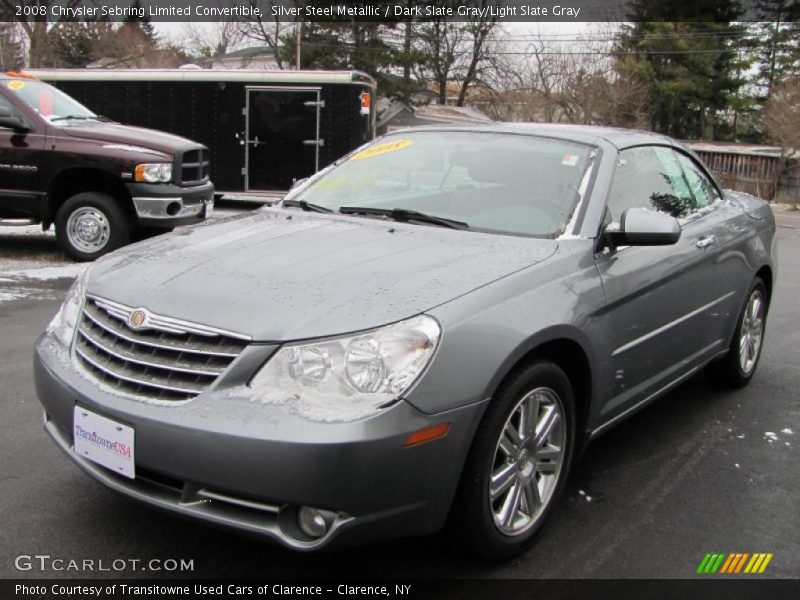 Silver Steel Metallic / Dark Slate Gray/Light Slate Gray 2008 Chrysler Sebring Limited Convertible