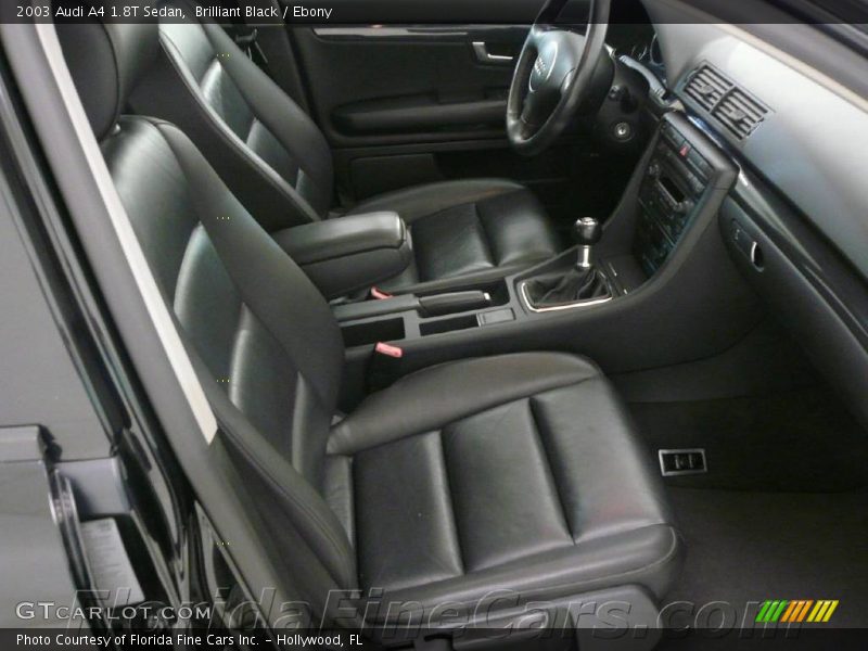 Brilliant Black / Ebony 2003 Audi A4 1.8T Sedan