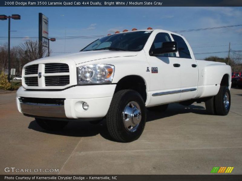 Front 3/4 View of 2008 Ram 3500 Laramie Quad Cab 4x4 Dually