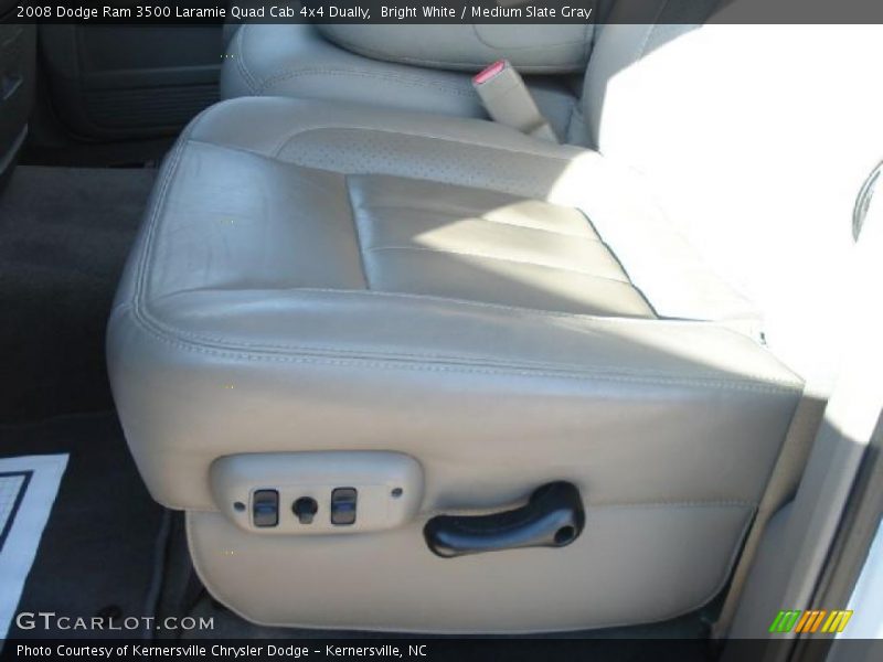 Bright White / Medium Slate Gray 2008 Dodge Ram 3500 Laramie Quad Cab 4x4 Dually