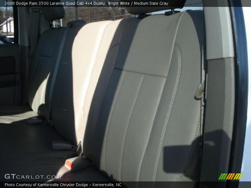 Bright White / Medium Slate Gray 2008 Dodge Ram 3500 Laramie Quad Cab 4x4 Dually
