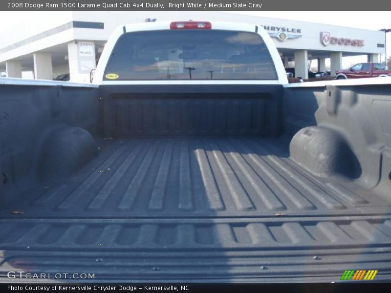 Bright White / Medium Slate Gray 2008 Dodge Ram 3500 Laramie Quad Cab 4x4 Dually