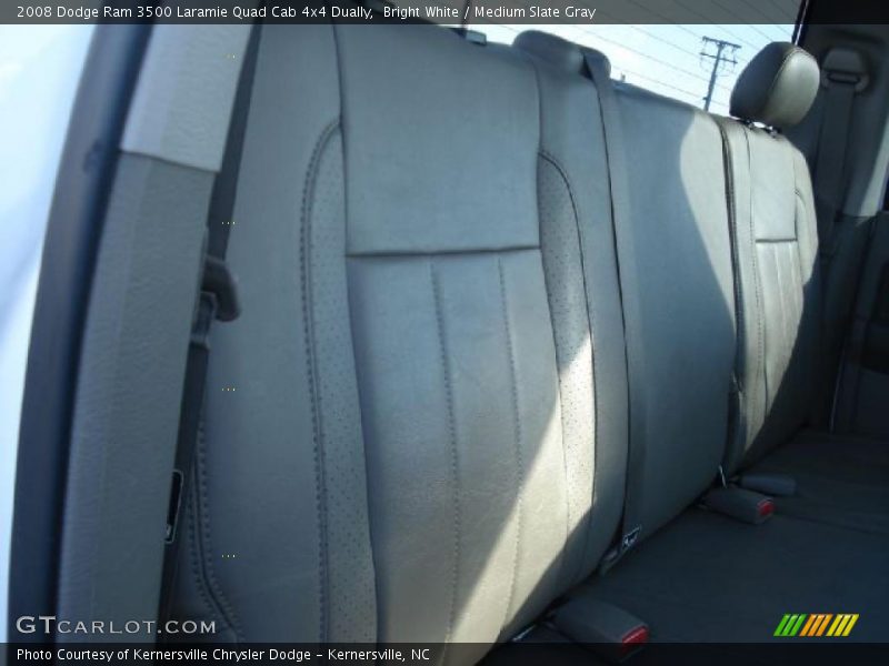Bright White / Medium Slate Gray 2008 Dodge Ram 3500 Laramie Quad Cab 4x4 Dually