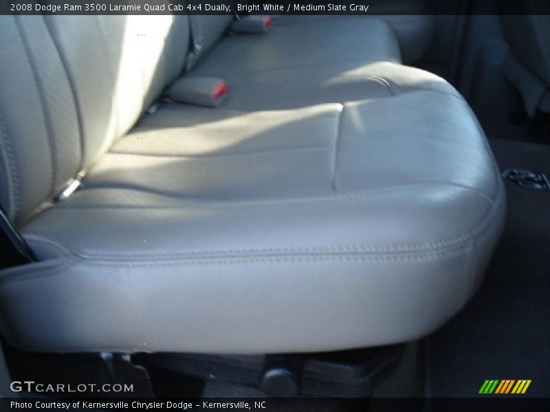 Bright White / Medium Slate Gray 2008 Dodge Ram 3500 Laramie Quad Cab 4x4 Dually