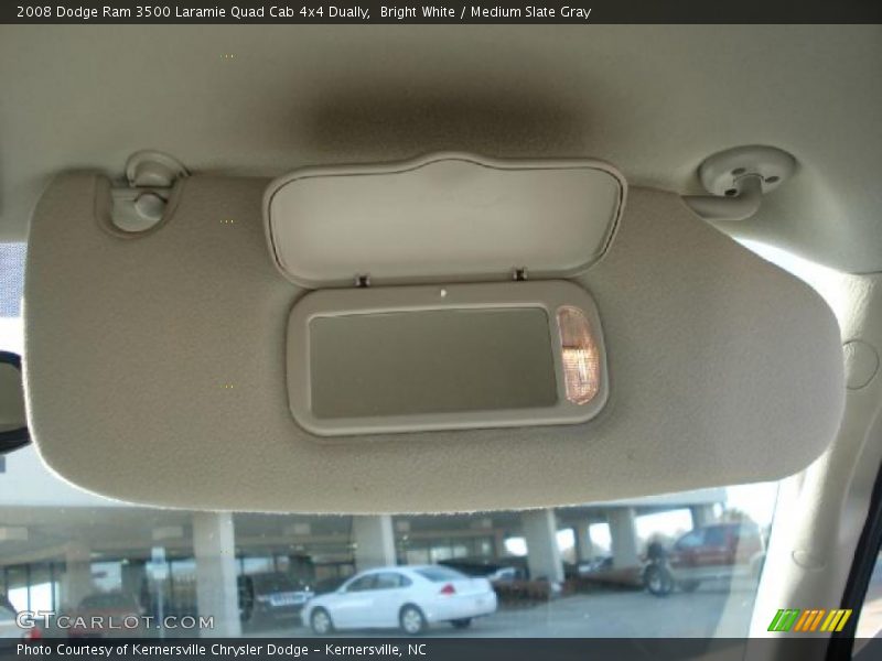 Bright White / Medium Slate Gray 2008 Dodge Ram 3500 Laramie Quad Cab 4x4 Dually