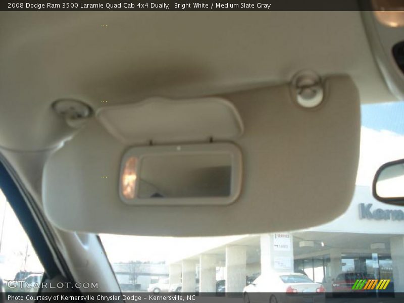 Bright White / Medium Slate Gray 2008 Dodge Ram 3500 Laramie Quad Cab 4x4 Dually