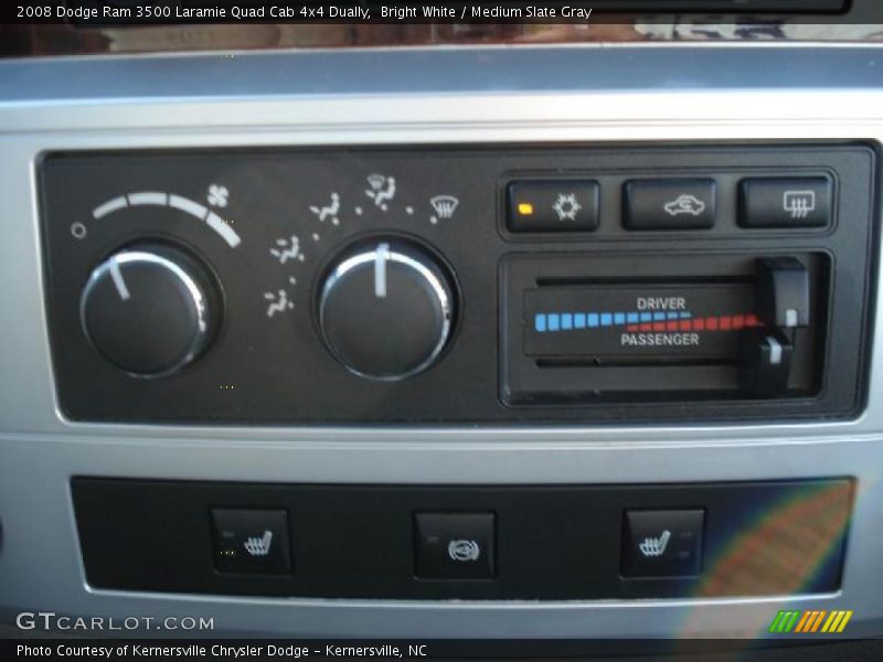 Bright White / Medium Slate Gray 2008 Dodge Ram 3500 Laramie Quad Cab 4x4 Dually