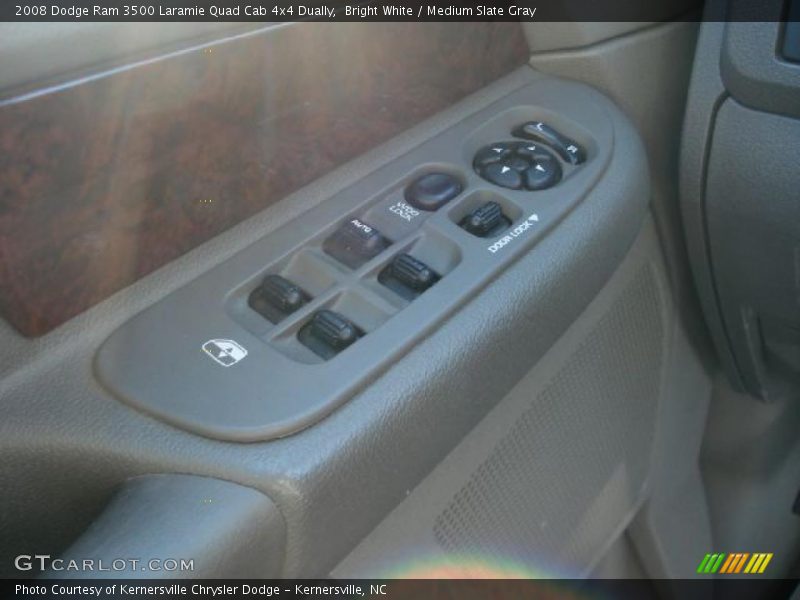 Bright White / Medium Slate Gray 2008 Dodge Ram 3500 Laramie Quad Cab 4x4 Dually