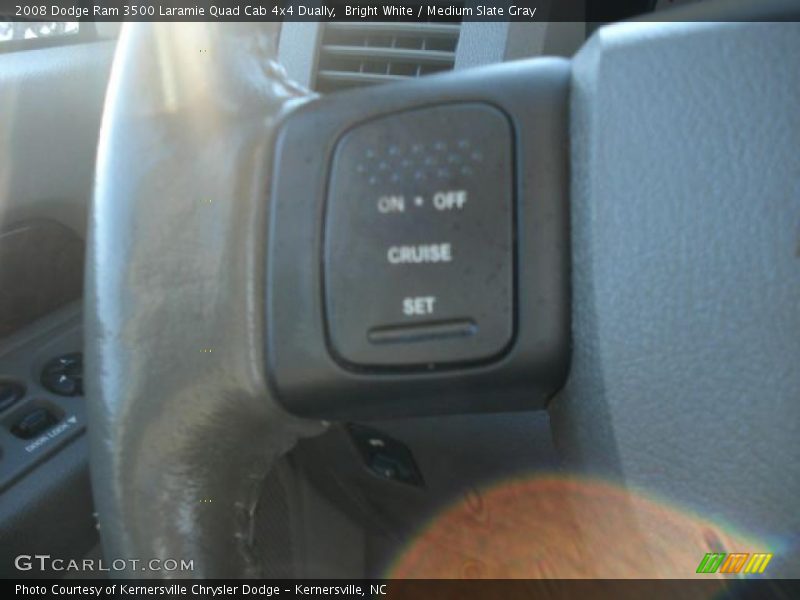 Bright White / Medium Slate Gray 2008 Dodge Ram 3500 Laramie Quad Cab 4x4 Dually