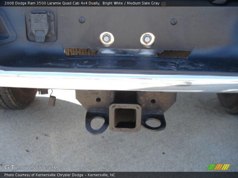 Bright White / Medium Slate Gray 2008 Dodge Ram 3500 Laramie Quad Cab 4x4 Dually