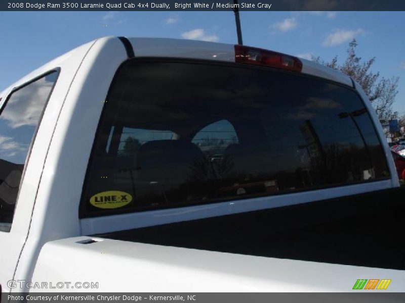 Bright White / Medium Slate Gray 2008 Dodge Ram 3500 Laramie Quad Cab 4x4 Dually