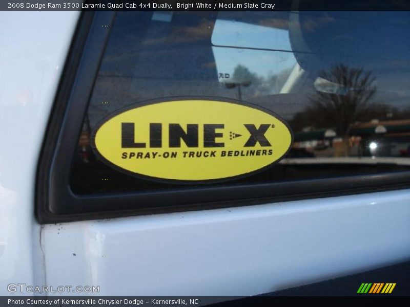 Bright White / Medium Slate Gray 2008 Dodge Ram 3500 Laramie Quad Cab 4x4 Dually