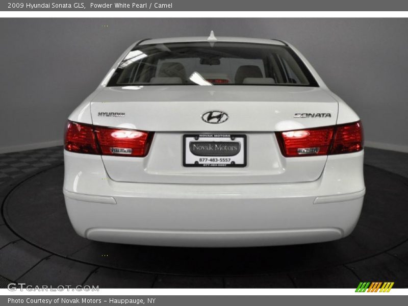 Powder White Pearl / Camel 2009 Hyundai Sonata GLS