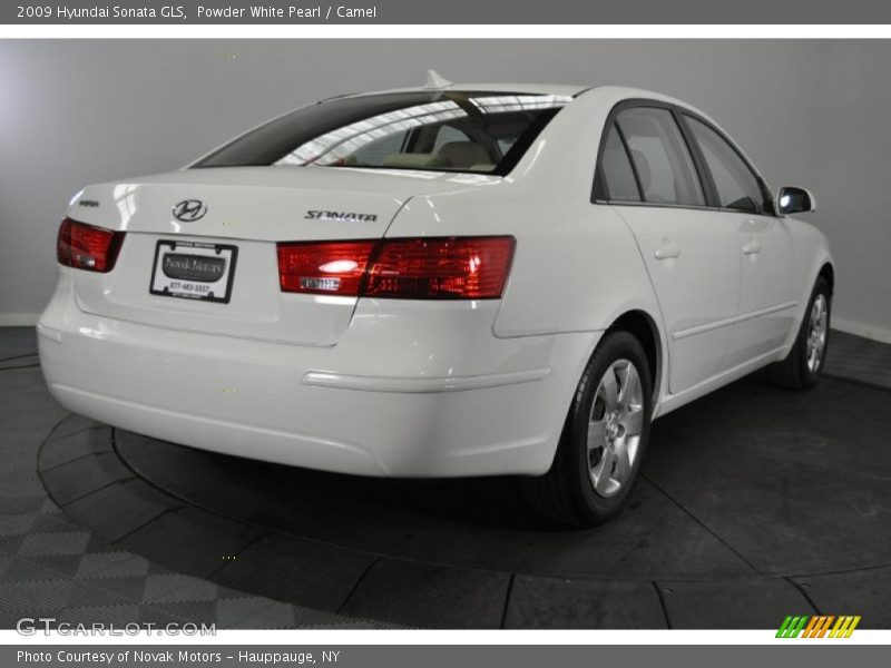 Powder White Pearl / Camel 2009 Hyundai Sonata GLS