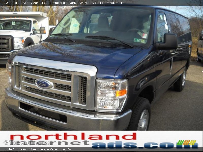 Dark Blue Pearl Metallic / Medium Flint 2011 Ford E Series Van E150 Commercial