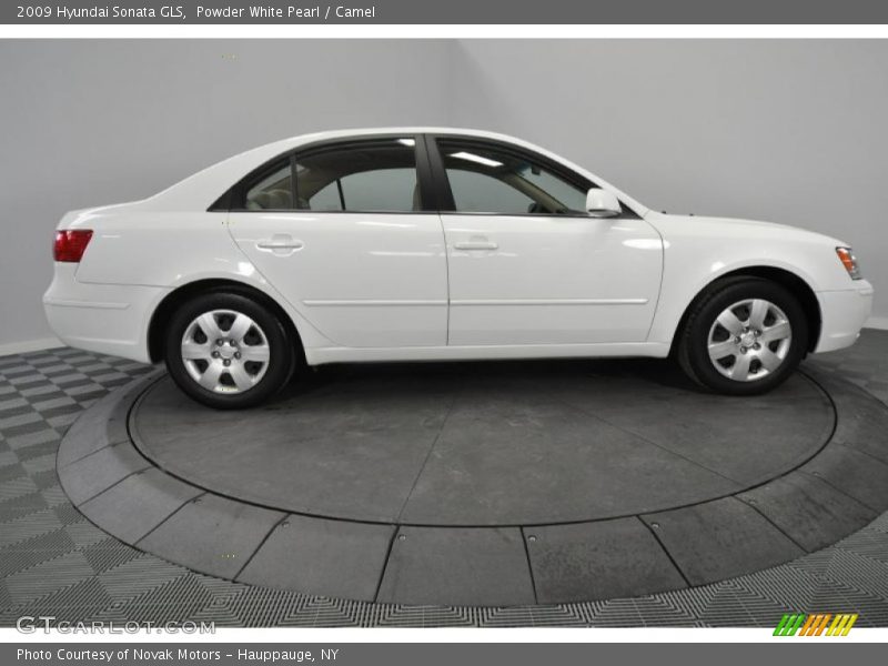 Powder White Pearl / Camel 2009 Hyundai Sonata GLS