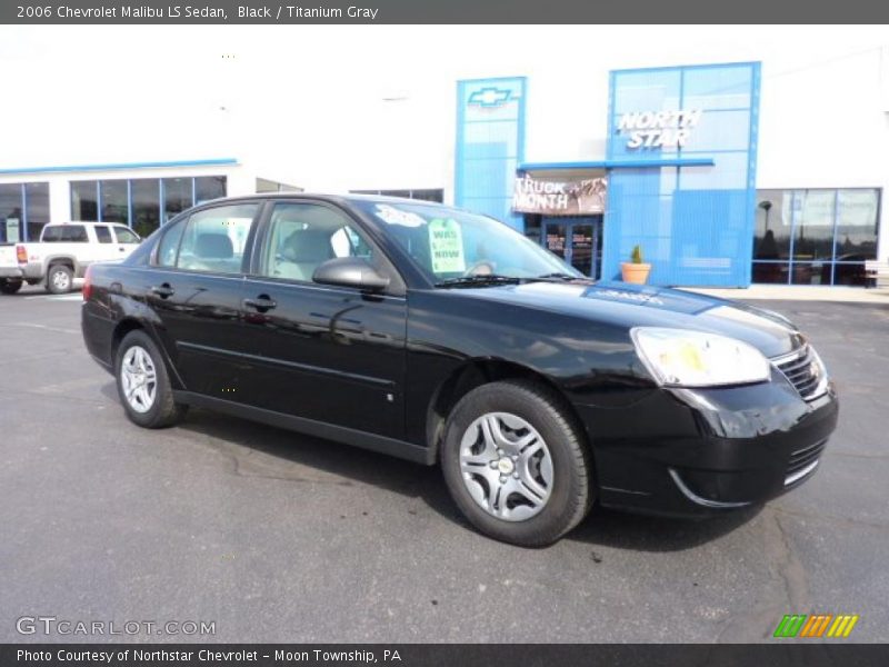 Black / Titanium Gray 2006 Chevrolet Malibu LS Sedan