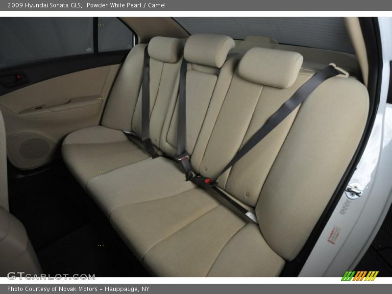 Powder White Pearl / Camel 2009 Hyundai Sonata GLS
