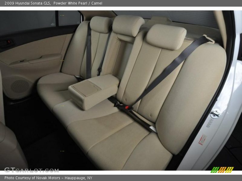 Powder White Pearl / Camel 2009 Hyundai Sonata GLS