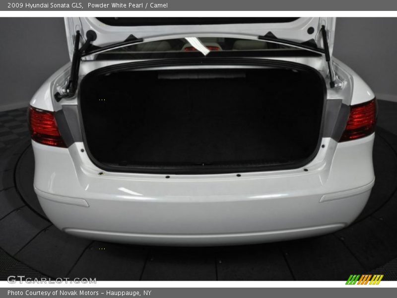 Powder White Pearl / Camel 2009 Hyundai Sonata GLS