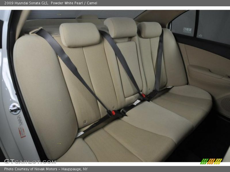 Powder White Pearl / Camel 2009 Hyundai Sonata GLS