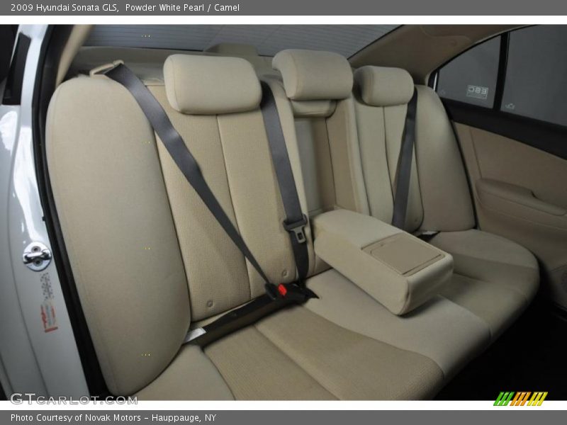 Powder White Pearl / Camel 2009 Hyundai Sonata GLS