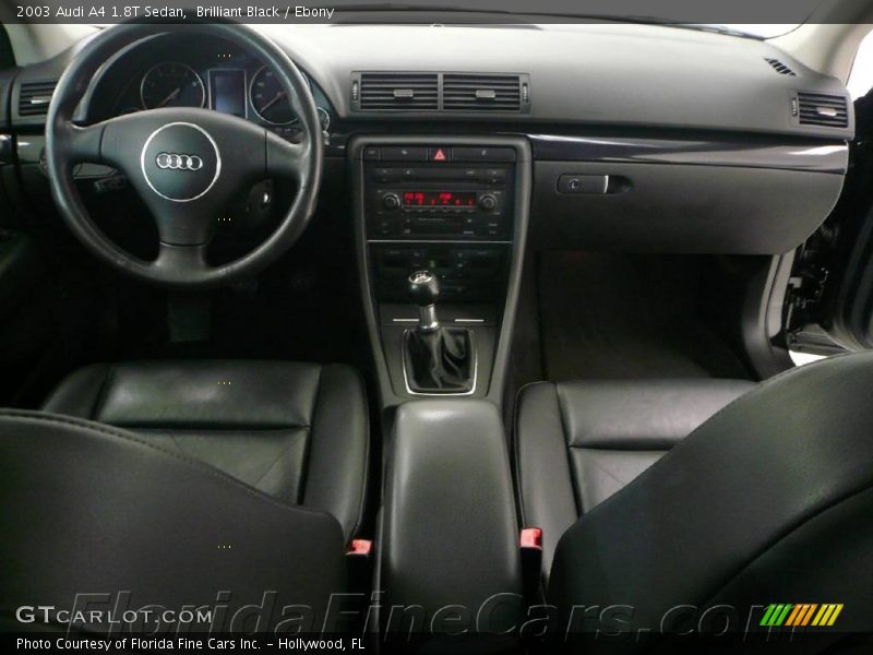 Brilliant Black / Ebony 2003 Audi A4 1.8T Sedan