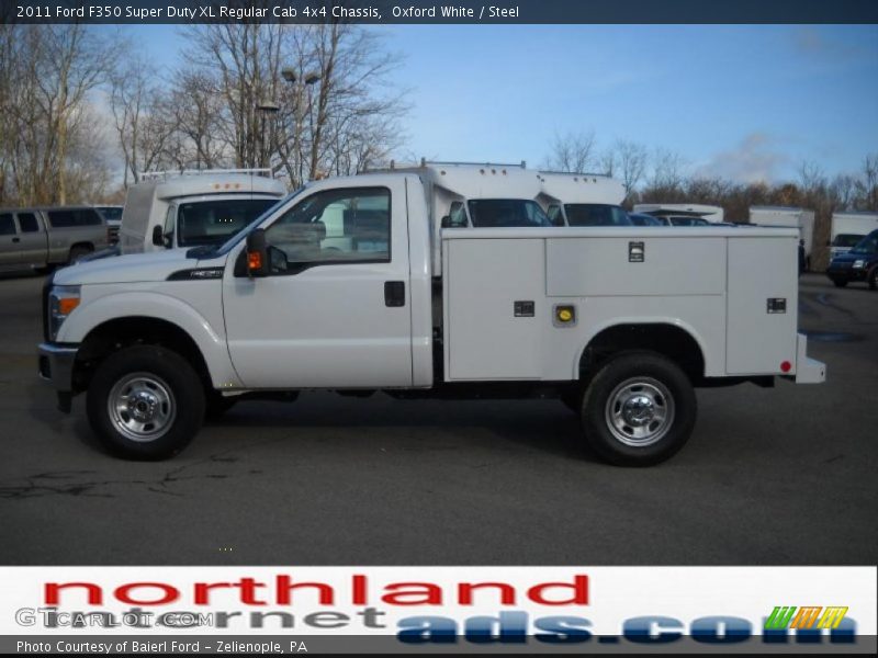 Oxford White / Steel 2011 Ford F350 Super Duty XL Regular Cab 4x4 Chassis